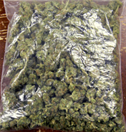 About $2,100 worth of high-grade marijuana seized in Williams' arrest.