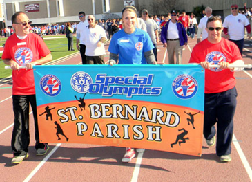 The opening march for the Special Olympics ceremony.